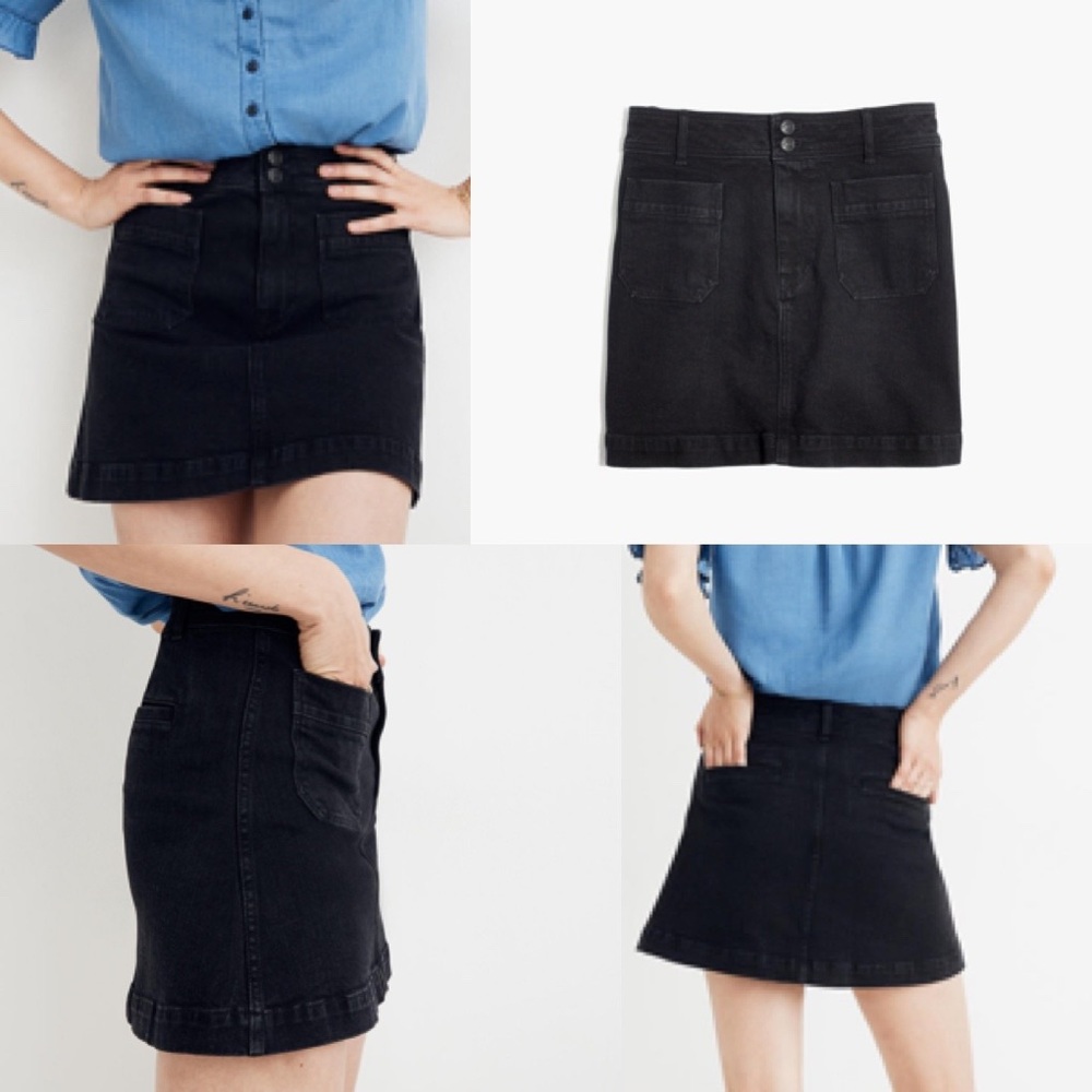 MADEWELL Stretch Denim A-line Mini Skirt size 6